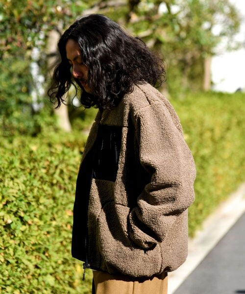 SHIPS（シップス）の「SHIPS: 防風 ボンディング ボア フリース ジップ