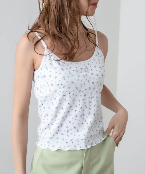 RASVOA（ラスボア）の「ストーンロゴキャミ（キャミソール・レディース・ブラック/オフホワイト/ブルー・FREE）」の2枚目の写真