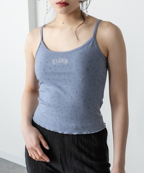 RASVOA（ラスボア）の「ストーンロゴキャミ（キャミソール・レディース・ブラック/オフホワイト/ブルー・FREE）」の8枚目の写真