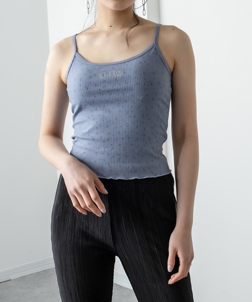 RASVOA（ラスボア）の「ストーンロゴキャミ（キャミソール・レディース・ブラック/オフホワイト/ブルー・FREE）」の6枚目の写真