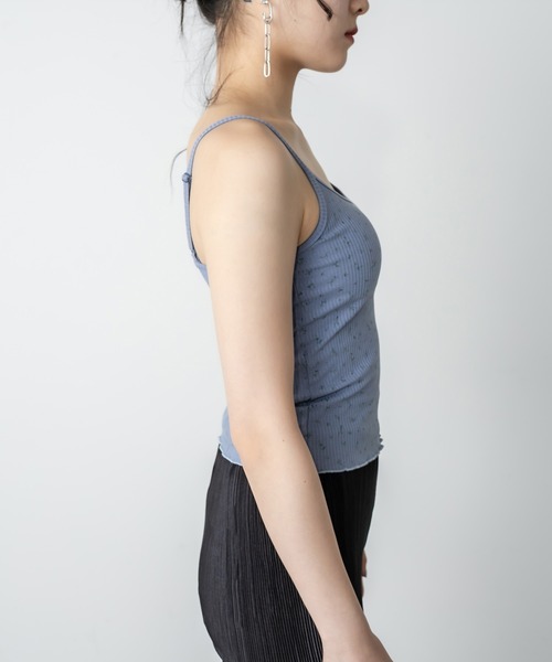 RASVOA（ラスボア）の「ストーンロゴキャミ（キャミソール・レディース・ブラック/オフホワイト/ブルー・FREE）」の14枚目の写真