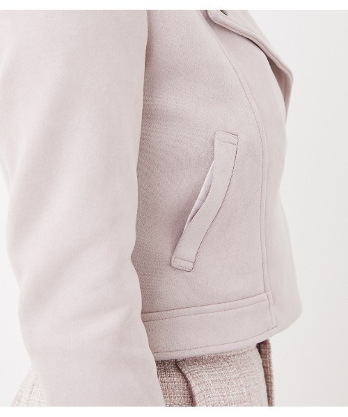 リランドチュール♡フェイクスエードライダース フェイクスエードコンパクトライダースジャケット[品番