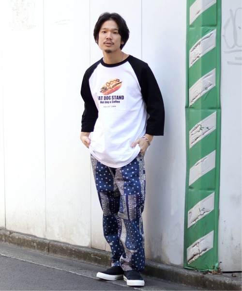 JOINT WORKS(ジョイントワークス)の「JW-BANDANA 1 TUCK パンツ(チノパンツ・メンズ・ブラック/ネイビー・MEDIUM/LARGE)」の6枚目の写真