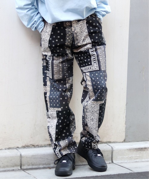 JOINT WORKS(ジョイントワークス)の「JW-BANDANA 1 TUCK パンツ(チノパンツ・メンズ・ブラック/ネイビー・MEDIUM/LARGE)」の3枚目の写真