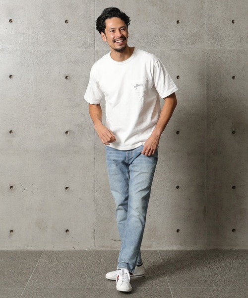 MEN'S BIGI(メンズビギ)の「<maccheronian(マカロニアン)>別注レザースニーカー(スニーカー・メンズ・ホワイト/ネイビー・01/02/03)」の10枚目の写真