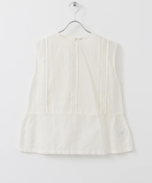 siiwa(シーワ)の「siiwa コットンシルクレースピンタックブラウス(シャツ/ブラウス・レディース・オフホワイト/ベージュ・ONE)」の2枚目の写真