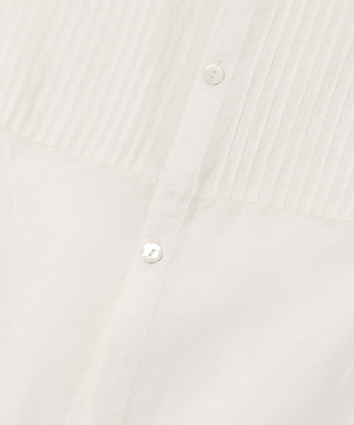 siiwa(シーワ)の「siiwa コットンシルクレースピンタックブラウス(シャツ/ブラウス・レディース・オフホワイト/ベージュ・ONE)」の5枚目の写真