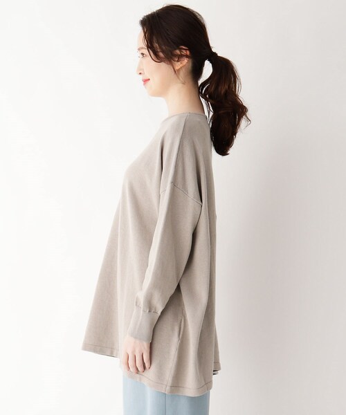 smart pink(スマートピンク)の「◆【手洗い可】レースモチーフ付きニットプルオーバー(ニット/セーター・レディース・ライトグレー/ベージュ・88)」の4枚目の写真