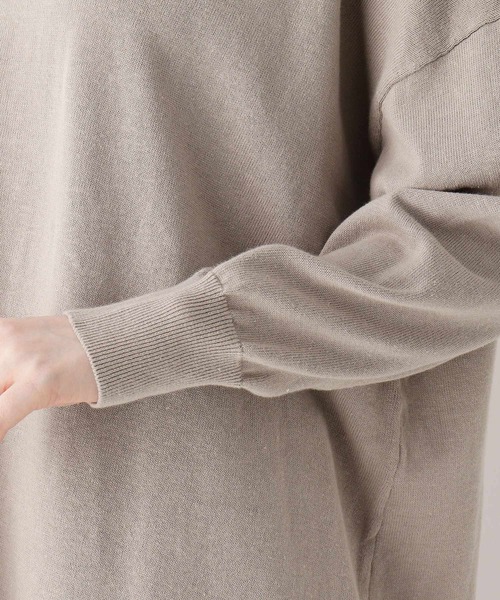 smart pink(スマートピンク)の「◆【手洗い可】レースモチーフ付きニットプルオーバー(ニット/セーター・レディース・ライトグレー/ベージュ・88)」の7枚目の写真