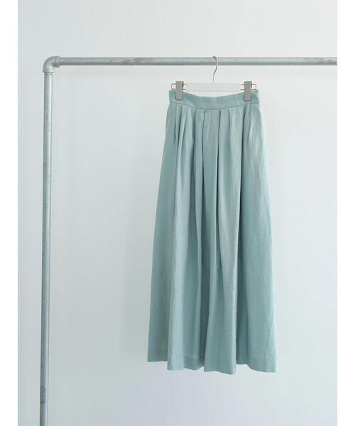 AMERICAN HOLIC（アメリカンホリック）の「リネンブレンドタックスカート　＊（スカート・レディース・ブルー系その他4/アイボリー/サックスブルー/ブラウン/ベージュ系その他2/ネイビー・FREE）」の9枚目の写真