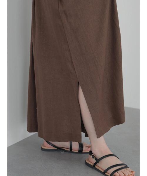 AMERICAN HOLIC（アメリカンホリック）の「リネンブレンドタックスカート　＊（スカート・レディース・ブルー系その他4/アイボリー/サックスブルー/ブラウン/ベージュ系その他2/ネイビー・FREE）」の19枚目の写真