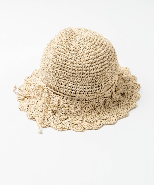 WEGO（ウィゴー）の「WEGO/ナチュラルクロシェレースハット（ハット・レディース・ベージュ/ナチュラル・FREE）」の5枚目の写真