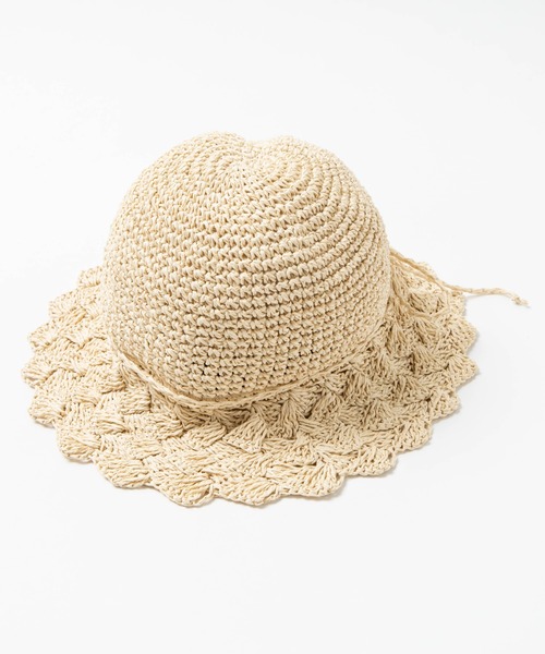 WEGO（ウィゴー）の「WEGO/ナチュラルクロシェレースハット（ハット・レディース・ベージュ/ナチュラル・FREE）」の9枚目の写真
