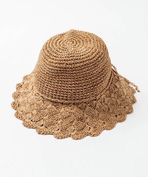 WEGO（ウィゴー）の「WEGO/ナチュラルクロシェレースハット（ハット・レディース・ベージュ/ナチュラル・FREE）」の8枚目の写真