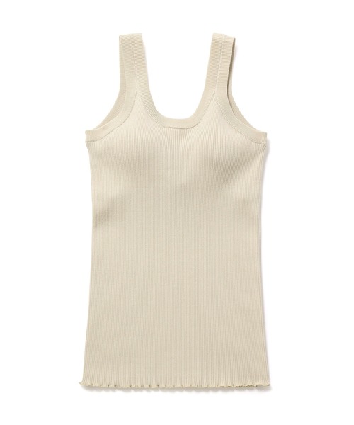 ADAM ET ROPE'(アダムエロペ)の「カップ付きニットタンクトップ(タンクトップ・レディース・ダークブラウン/キナリ・FREE)」の13枚目の写真