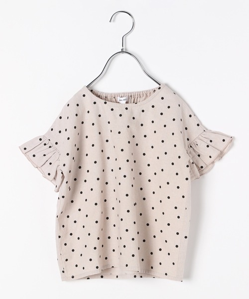 GLOBAL WORK（グローバルワーク）の「【キッズ】ソフトタッチ綿麻ブラウス/930638（シャツ/ブラウス・キッズ・ホワイト/ブラック/ベージュ/イエロー・110cm/100cm/120cm/130cm/140cm/150cm/160cm）」の3枚目の写真