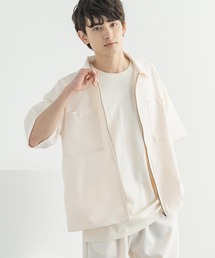 【セットアップ】ポリトロ 半袖オープンカラーシャツ ZIPシャツ&2タックアンクルイージーパンツ
