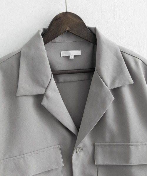 Rocky Monroe(ロッキーモンロー)の「【セットアップ】ポリトロ 半袖オープンカラーシャツ ZIPシャツ&2タックアンクルイージーパンツ(セットアップ・メンズ・ブラック/ブラウン/グレー/アイボリー/ホワイト系/ブラック系/グレー系/ブラウン系・2(M)/3(L)/4(LL)/LL/L/M)」の10枚目の写真