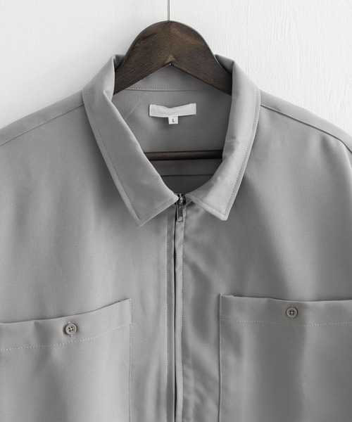 Rocky Monroe(ロッキーモンロー)の「【セットアップ】ポリトロ 半袖オープンカラーシャツ ZIPシャツ&2タックアンクルイージーパンツ(セットアップ・メンズ・ブラック/ブラウン/グレー/アイボリー/ホワイト系/ブラック系/グレー系/ブラウン系・2(M)/3(L)/4(LL)/LL/L/M)」の20枚目の写真