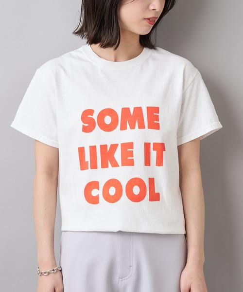 CIAOPANIC（チャオパニック）の「【FUNG/ファング】SOME LIKE IT COOL プリントTシャツ（Tシャツ/カットソー・レディース・ホワイト・FREE）」の4枚目の写真