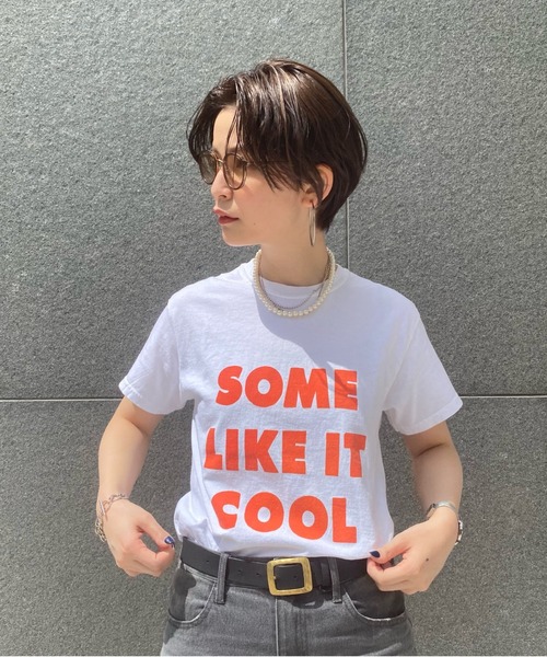 CIAOPANIC（チャオパニック）の「【FUNG/ファング】SOME LIKE IT COOL プリントTシャツ（Tシャツ/カットソー・レディース・ホワイト・FREE）」の8枚目の写真