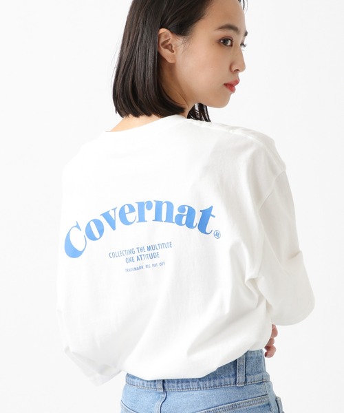 COVERNAT（カバーナット）の「Covernat／ARCH SERIF LOGO T 2943613（Tシャツ/カットソー・レディース・ホワイト/ブラック/ライトベージュ・SMALL/MEDIUM/LARGE）」の2枚目の写真