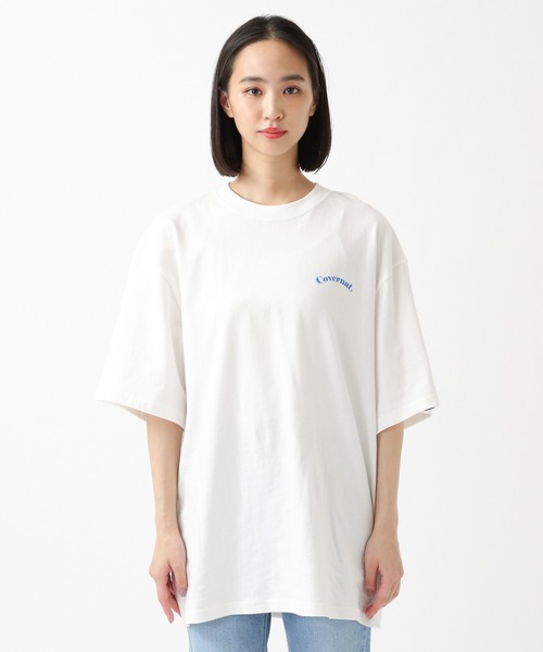COVERNAT（カバーナット）の「Covernat／ARCH SERIF LOGO T 2943613（Tシャツ/カットソー・レディース・ホワイト/ブラック/ライトベージュ・SMALL/MEDIUM/LARGE）」の8枚目の写真