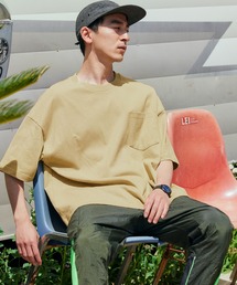 BARK MANHATTAN | USAコットン ヘビーウェイト オーバーサイズ クルーネックポケット半袖Tシャツ(Tシャツ/カットソー)