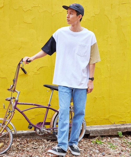 BARK MANHATTAN(バークマンハッタン)の「USAコットン ヘビーウェイト オーバーサイズ クルーネックポケット半袖Tシャツ(Tシャツ/カットソー・メンズ・ホワイト/ブラック/ネイビー/グレー/ライトグリーン/ダークグレー/ライトカーキ/ホワイト系その他/ベージュ系その他/ブルー系その他/パープル系その他/ブルー系その他2・M/L/XL)」の16枚目の写真