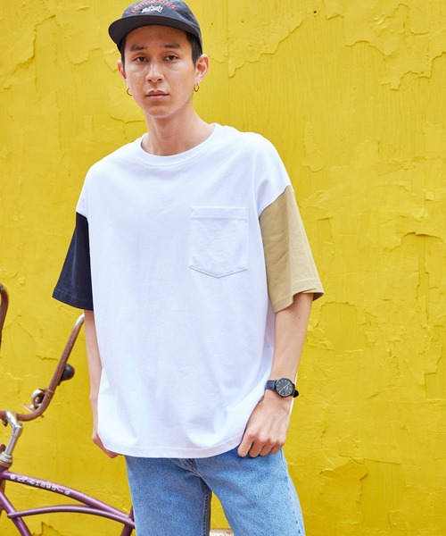 BARK MANHATTAN(バークマンハッタン)の「USAコットン ヘビーウェイト オーバーサイズ クルーネックポケット半袖Tシャツ(Tシャツ/カットソー・メンズ・ホワイト/ブラック/ネイビー/グレー/ライトグリーン/ダークグレー/ライトカーキ/ホワイト系その他/ベージュ系その他/ブルー系その他/パープル系その他/ブルー系その他2・M/L/XL)」の15枚目の写真