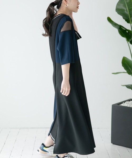 Eimee Law（エイミーロウ）の「5texフレアーラインカットドレス（ワンピース・レディース・ブラック/アイボリー・38）」の14枚目の写真