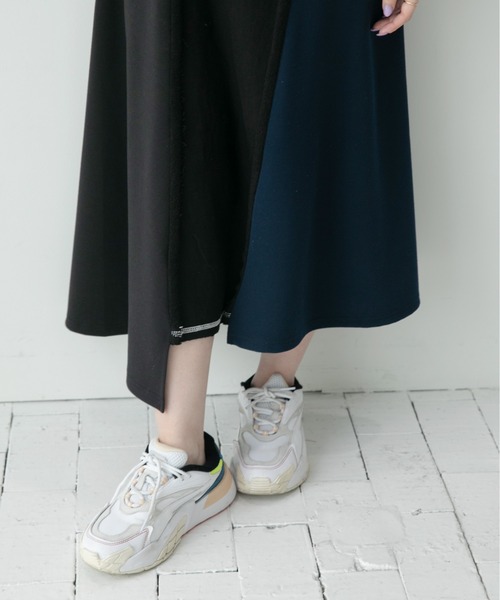 Eimee Law（エイミーロウ）の「5texフレアーラインカットドレス（ワンピース・レディース・ブラック/アイボリー・38）」の4枚目の写真