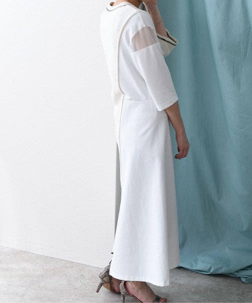 Eimee Law（エイミーロウ）の「5texフレアーラインカットドレス（ワンピース・レディース・ブラック/アイボリー・38）」の17枚目の写真