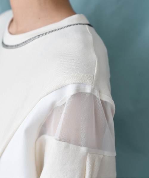 Eimee Law（エイミーロウ）の「5texフレアーラインカットドレス（ワンピース・レディース・ブラック/アイボリー・38）」の9枚目の写真