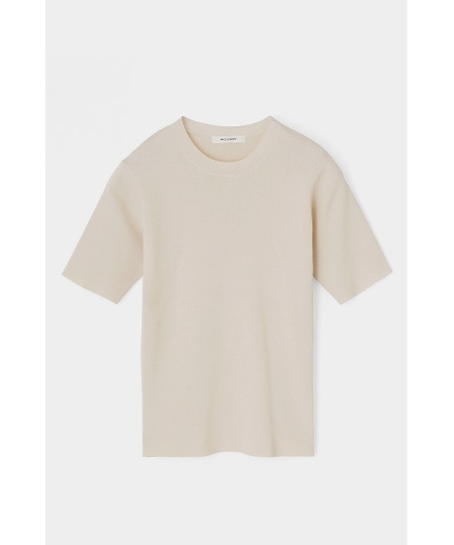 MOUSSY(マウジー)の「HALF SLEEVE KNIT トップス(ニット/セーター・レディース・ダークブラウン/ダークネイビー/キナリ・FREE)」の2枚目の写真