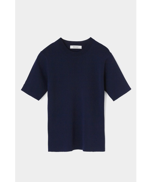 MOUSSY(マウジー)の「HALF SLEEVE KNIT トップス(ニット/セーター・レディース・ダークブラウン/ダークネイビー/キナリ・FREE)」の3枚目の写真