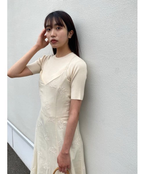 MOUSSY(マウジー)の「HALF SLEEVE KNIT トップス(ニット/セーター・レディース・ダークブラウン/ダークネイビー/キナリ・FREE)」の17枚目の写真