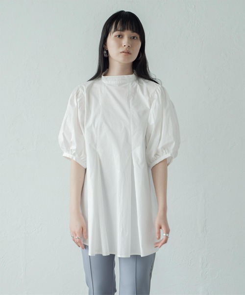 miette(ミエット)の「バルーンショートスリーブブラウス(シャツ/ブラウス・レディース・オフホワイト/ブラック/グリーン系その他・F)」の2枚目の写真