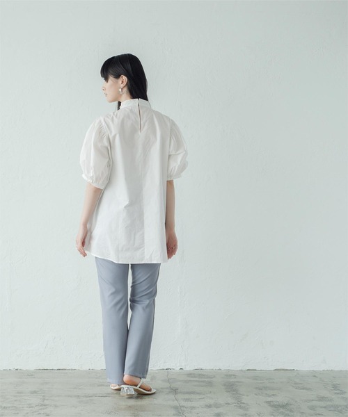 miette(ミエット)の「バルーンショートスリーブブラウス(シャツ/ブラウス・レディース・オフホワイト/ブラック/グリーン系その他・F)」の5枚目の写真