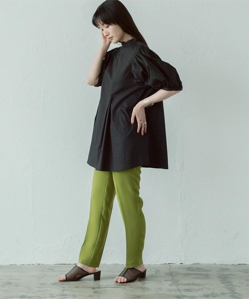 miette(ミエット)の「バルーンショートスリーブブラウス(シャツ/ブラウス・レディース・オフホワイト/ブラック/グリーン系その他・F)」の8枚目の写真