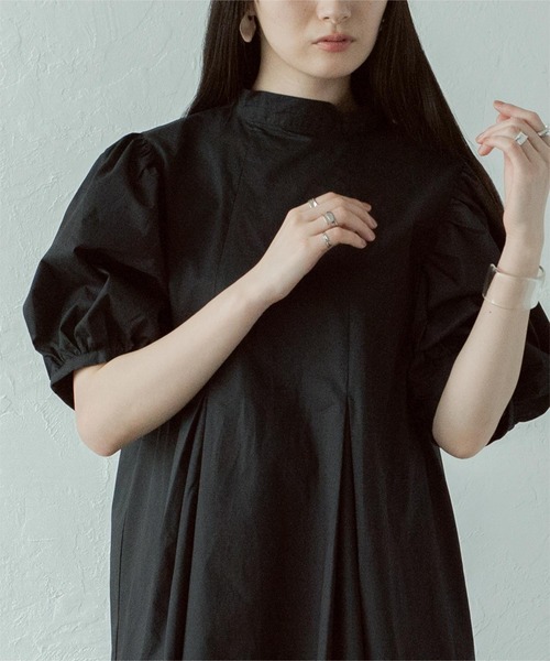 miette(ミエット)の「バルーンショートスリーブブラウス(シャツ/ブラウス・レディース・オフホワイト/ブラック/グリーン系その他・F)」の9枚目の写真