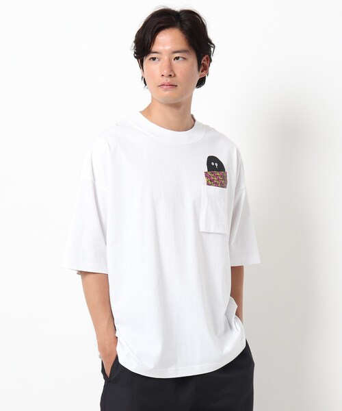 THE SHOP TK （ザ ショップ ティーケー ）の「◆シェルテック別注ポケットTシャツ（Tシャツ/カットソー・メンズ・ホワイト系/ブラック・02/03）」の2枚目の写真