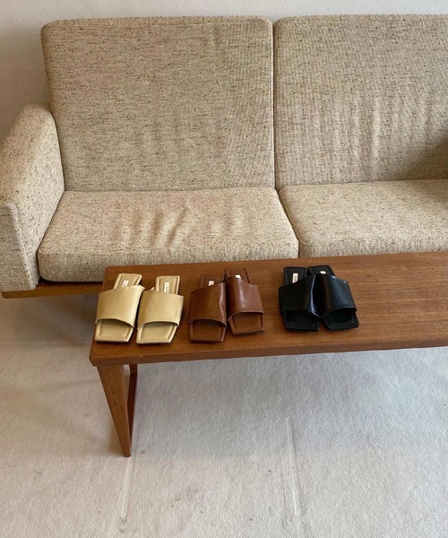 lawgy(ラウジー)の「square toe stitch sandal(サンダル・レディース・ブラウン/ブラック/ライム・S/L/M)」の11枚目の写真