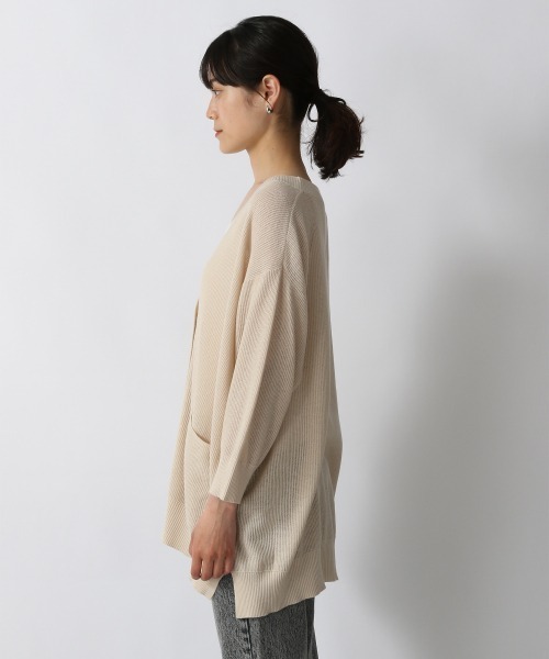 LOWRYS FARM（ローリーズファーム）の「ミドルカーディガン８Ｓ　953254（カーディガン/ボレロ・レディース・ブラック/グリーン/アイボリー・FREE）」の6枚目の写真