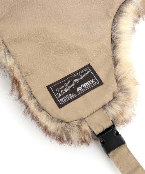 MAISON mou（メゾンムー）の「【AVIREX/アヴィレックス】FLIGHT BOA CAP/フライトボアキャップ（キャップ・レディース・ブラック/カーキ/ベージュ・FREE）」の12枚目の写真