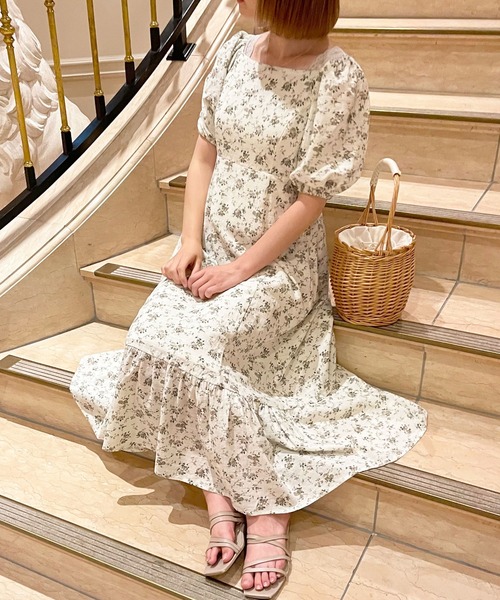 美品　セルフポートレイト　ティアード　スパンコール　ビジュー　フレア　ワンピース セール】裾ティアードワンピ【ZOZOTOWN限定アイテム】【6AP