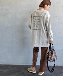 ＋81BRANCA | [+81 BRANCA/ハチイチブランカ] 別注 ボリュームスリーブ バックプリントポケットロンT(Tシャツ/カットソー)