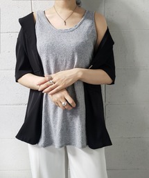 【数量限定販売】深スリットレイヤードタンクトップ