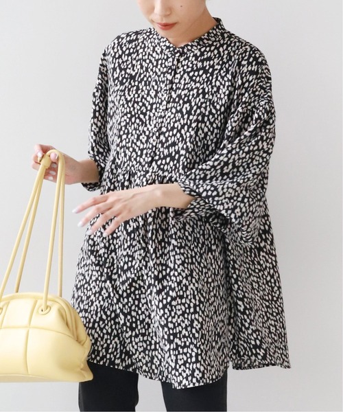 SLOBE citron.（スローブシトロン）の「SLOBE citron. チュニックブラウス【手洗い可能】◆（シャツ/ブラウス・レディース・ブラック/ブラック系その他/ピンク/ホワイト・FREE）」の3枚目の写真