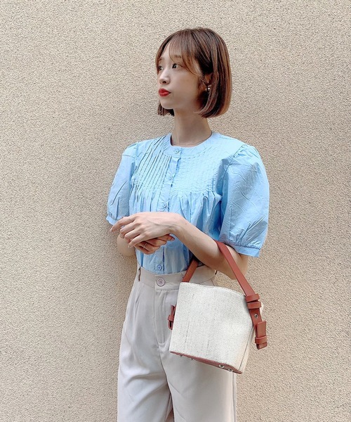 Voyage titty&Co.PETIT（ボヤージュティティアンドコープチ）の「【Voyage titty&Co.】タックハーフパンツ（その他パンツ・レディース・ベージュ/ブラック・FREE）」の10枚目の写真